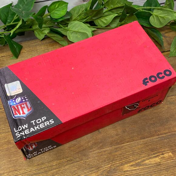Arizona Cardinals Low Top Logo Sneakers Shoes Canvas FOCO New in Box Size 8 - Picture 7 of 8